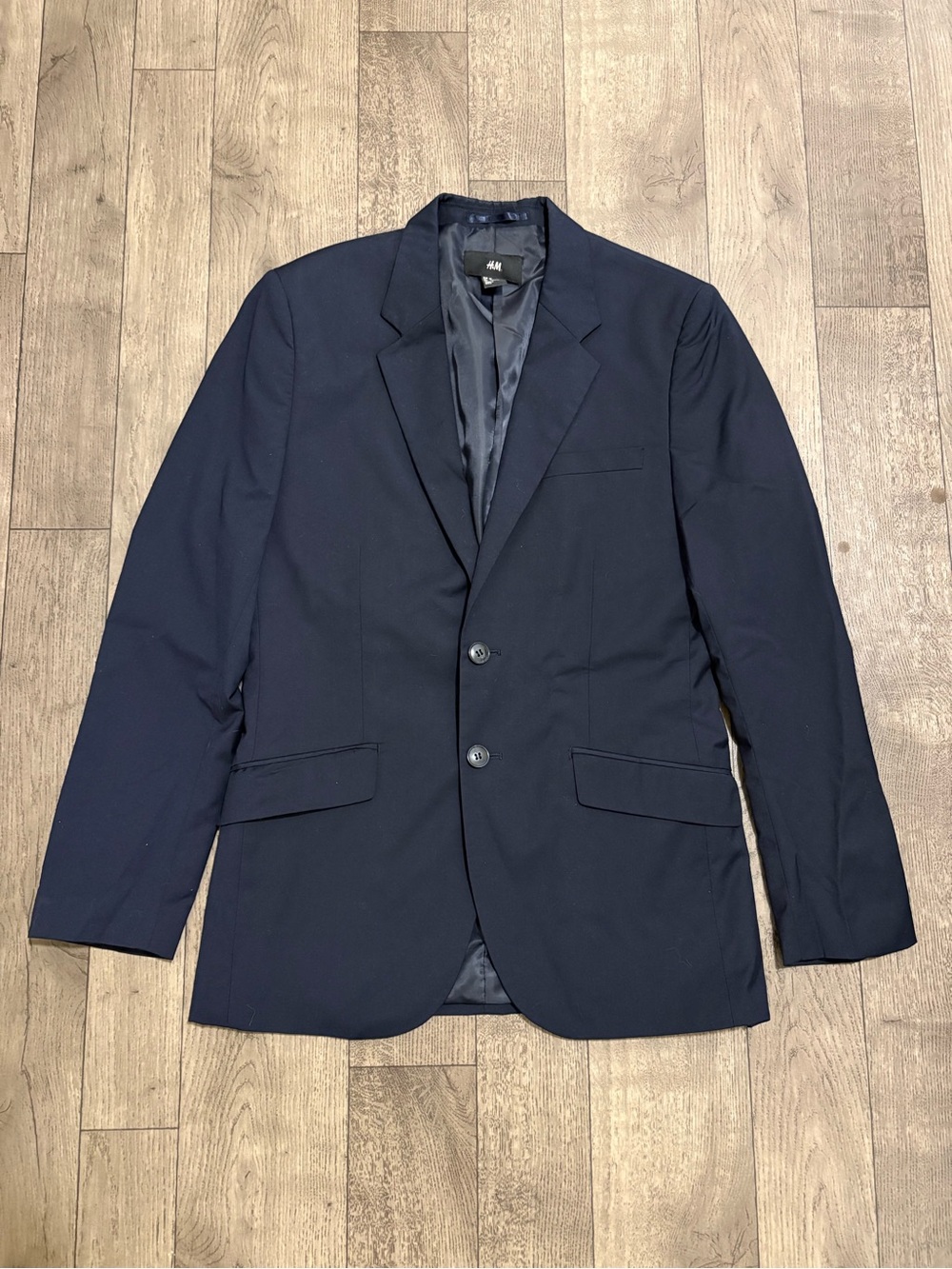H&M Men's Dark Navy Single-Breasted Blazer